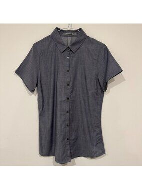 Icebreaker Womens Kala Short Sleeve Shirt Gray Size S Merino Wool Blend